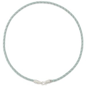 18" Blue Braided Leatherette Necklace